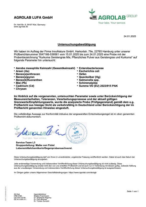 Bio Kurkuma Gerstengras Mix Superfood - Image 8