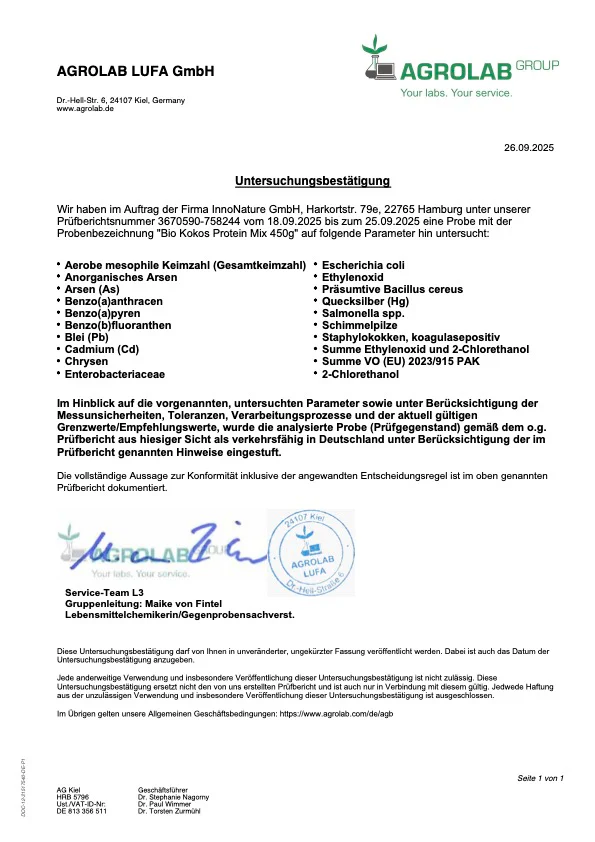 Bio Veganer Protein Mix Superfood Shake: Erbse, Reis, Kürbis, Mandel, Chiasamen - Image 7