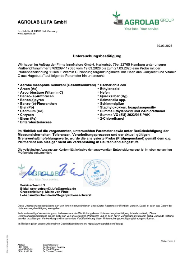 Eisen + Vitamin C Kapseln aus Curryblättern + Hagebutte - Image 11