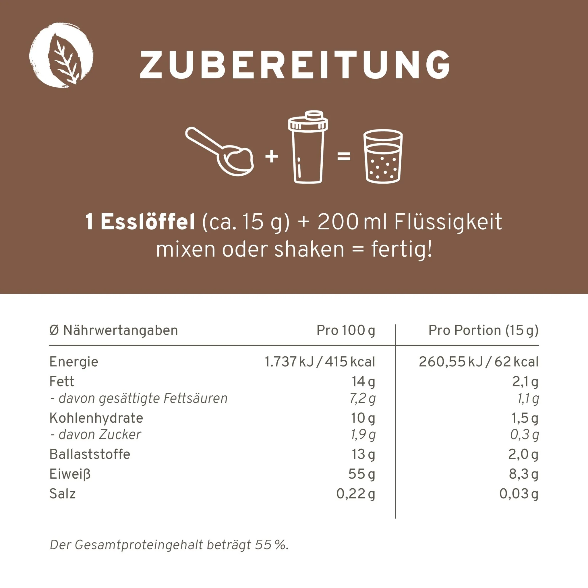 Bio Veganer Protein Mix Schoko - Image 3