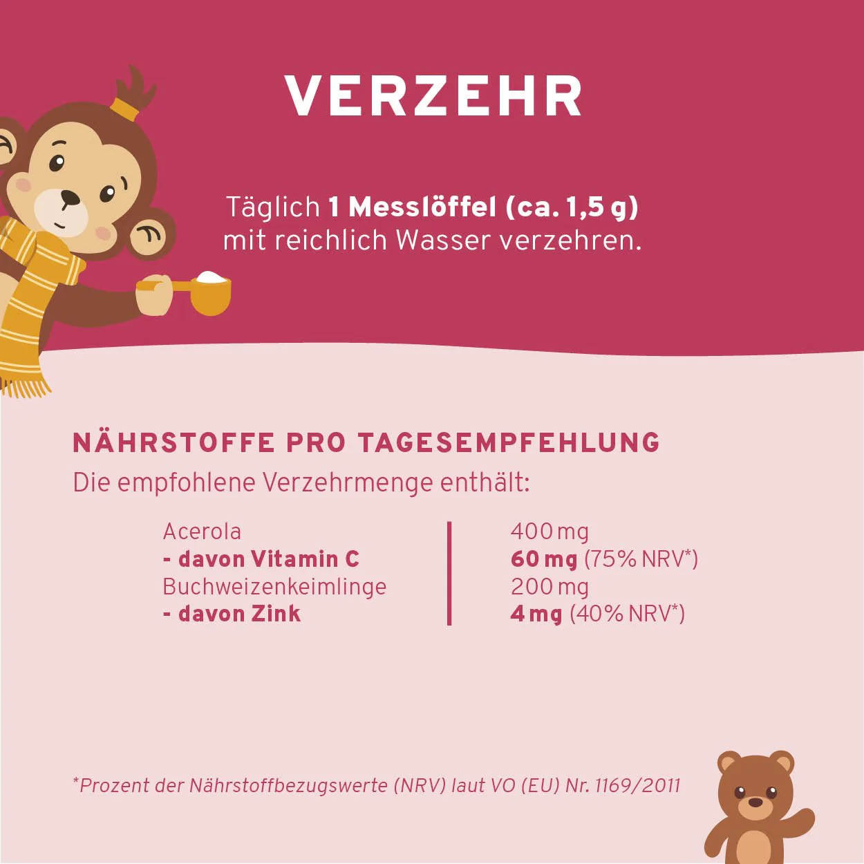 Vitamin C + Zink Kids Pulver 50g - Image 3